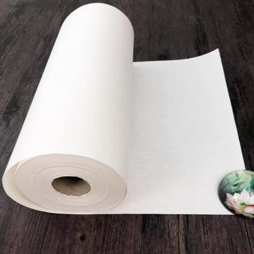 50/100m Raw Rolling Xuan Paper Half-Ripe Xuan Paper Chinese Calligraphy Painting Paper Thicken White Rijstpapier Carta Di Riso