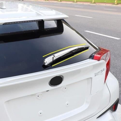 ABS Chrome 4pcs Rear Trunk Window Wiper Arm Blade Cover For Toyota CHR C-HR 2017 2018 2019 Garnish Accessories