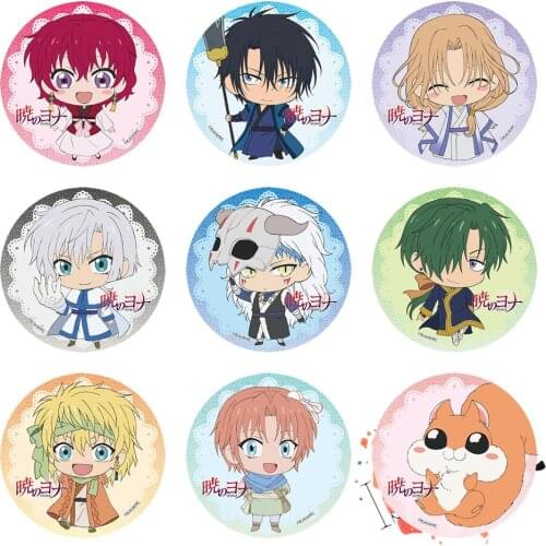 Akatsuki No Yona Anime Badge Yona Son Haku Shina Jieha Zeno Suuon Yona of the Dawn Cute Metal Badge Brooch Pins