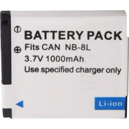 1pc 1000mah NB-8L NB8L 8L Battery Pack For Canon PowerShot A3300 A3200 A3100 A3000 A2200 A1200 IS NB-8L Battery
