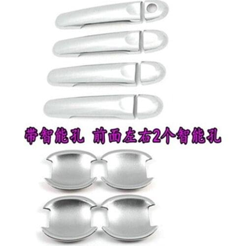 Car Accessories ABS Chrome Car Door Handle Cover + Cup Bowl Trim Car styling Fit For Nissan Versa Tiida Latio 2011-2015