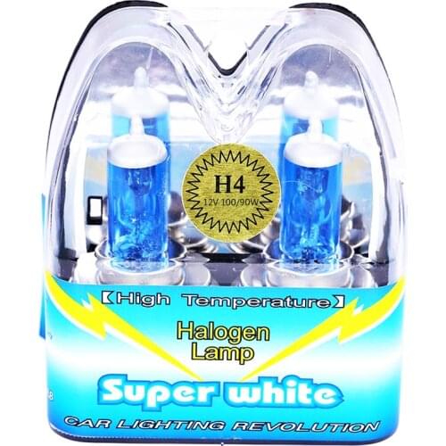 H4 HB2 9003 12V 60W 100W Auto Xenon Halogen Bulbs Car Headlight Bulb Low Beam Fog Light Bulbs H4 Bulb Car Head Light 5000K White