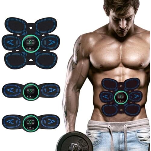EMS Wireless Smart Muscle Trainer Electric Fitness Abdominal Massage Sticker Rechargeable Body Slimming Massager