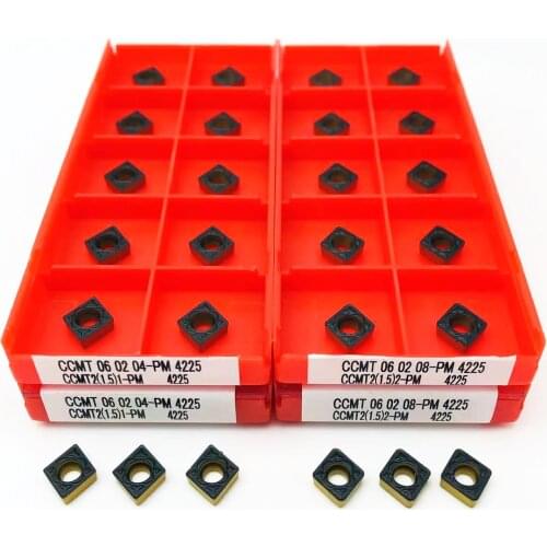 CCMT060204 PM 4225 CCMT060208 PM4225 Internal turning carbide inserts ccmt 060204 turning tools Tokarnyy CNC turning inserts