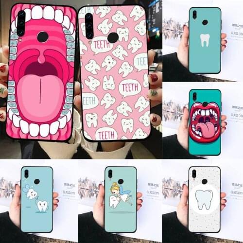 Cute Wisdom Teeth Tooth Phone Case For Huawei Honor 7C 7A 8X 8A 9 10 10i Lite 20 NOVA 3i 3e