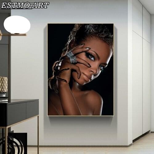 Spider and woman canvas painting creative personality animal and character poster Nordic HD home decoration wall picture