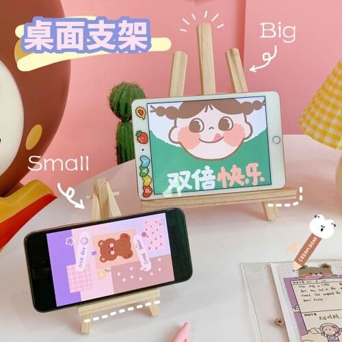 New Wooden Universal Desktop Phone Ipad Holder Creative Cute Multi-function Tablet PC Stand Holder Book Easel Holder Supplies