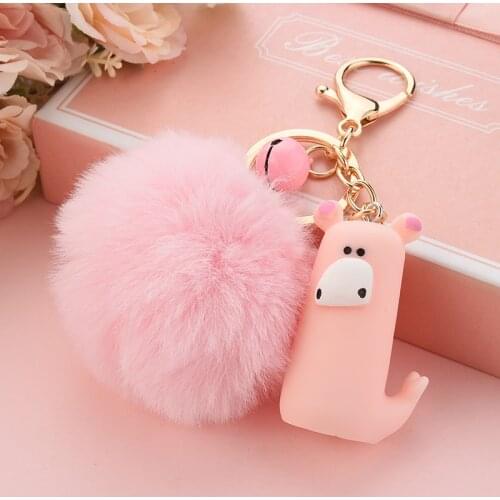Crystal Bear Sneake Drive Safe Key Chain Fluffy PomponTassel Pokemon Sleutelhangers Pants Keychain Porte Cles Llavero EH390