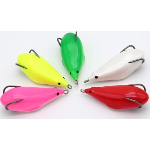 Artificial Bait Frog Lure Double Hook 6cm 11g Fishing Soft Frog lure Black Fish Killer Fishing Frog bait