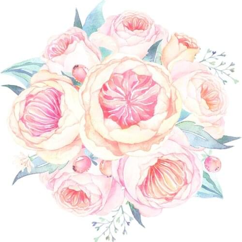 Three Ratels QCF30 Beautiful spring flowers pure and elegant bouquet sticker refrigerator corridor switch toilet Decal