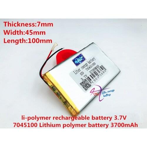 7045100 3.7V 3700mah Lithium polymer Battery with Protection Board For PDA Tablet PCs Digital Product