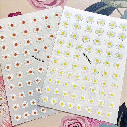 MG200110-01 Daisy spring chrysanthemum marran flower 3D Back glue Nail decal Nail sticker Nail decoration Nail art Nail ornament