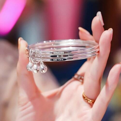 Fashion classical layered stackable bangle bracelets for women white gold silver color jewelry birthday party gifts accessories