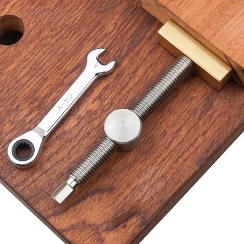 Woodworking Desktop Clip Fast Fixed Clip Clamp Brass Fixture Vise for 20MM Hole Woodworking Benches Joinery Carpenter Tool