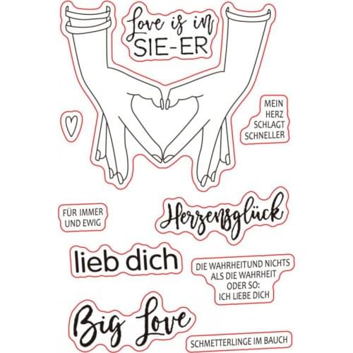 German Transparent Clear Silicone Stamp/Seal for DIY scrapbooking/photo album Decorative clear stamp A1584