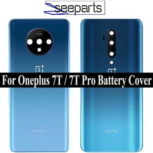 New Cover For OnePlus 7T Pro Battery Cover Door Rear Glass For Oneplus 7T Battery Cover 1+7T Pro Housing Case