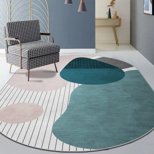 Oval Rugs Nordic Oval Carpets Living Room Modern Bedroom Rug Warm Floor Mat Anti-slip Home Area Rug Carpet Kid