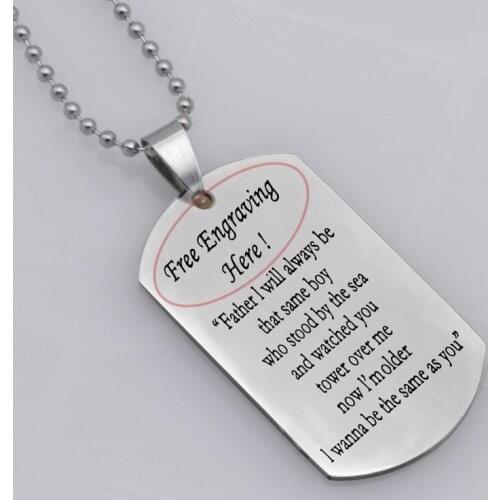 Personalized name DAD gift Father I will alway bethe same boy stainless steel jewelry family gift Customed picture necklaceN423