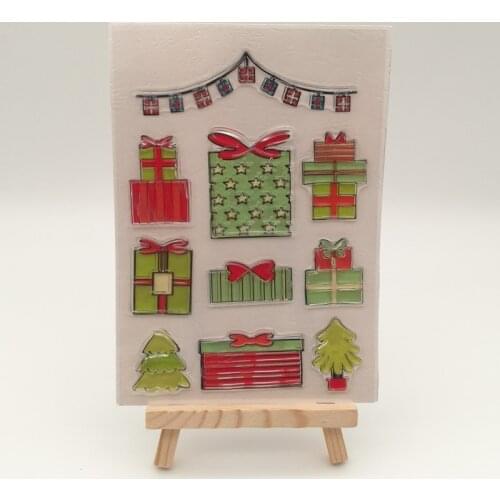 Gift box Transparent stencil for DIY Scrapbooking/Card Making/Kids Christmas Fun Decoration Supplies present