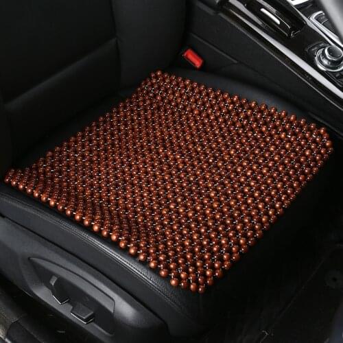 Wood Bead Car Seat Cushion Summer Breathable Cooling Seat Cover Pad Office Massage Cushion Air Ventilation Mesh Mat Cushion Pad