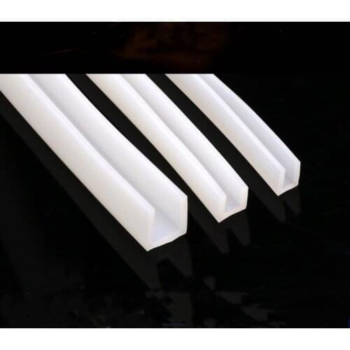 Silicone U-Shaped Strip High Temperature Resistant Shower Door Sealing Tape Edge Guard Glass Protector Trim-2/3Meters