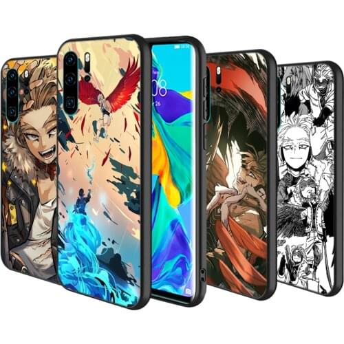 Silicone Cover BNHA Hawks Coat Anime For Huawei P40 P30 P20 Pro P10 P9 P8 Lite E Plus 2019 2017 Phone Case