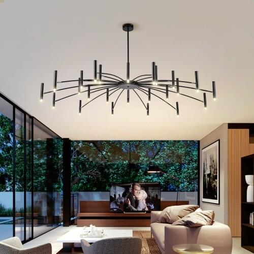 Nordic led circle chandelier For Living Room Bedroom Home Modern lustre quarto designer black and gold wrought iron chandelier