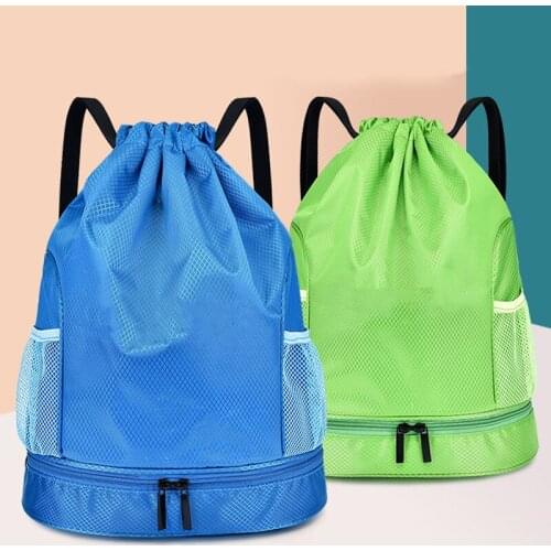 Drawstring Pocket Swimming Bag Dry Wet Separation Waterproof Candy colorsMen Women Mutil Capacity Backpack Sports Fitness X658D