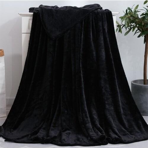 Super Soft Coral Fleece Blanket Flannel for Sofa Blankets Yoga Office Fall Winter Sheet Cozy Season Bedding Cover Surper King