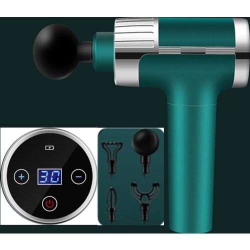 2000mAH LCD smart fascia gun 4 massage heads Whole body movement muscles pistola masaje USB charging plug massager electric