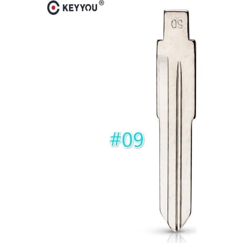 KEYYOU 09# Blank Key Replacement Uncut Blade for Mazda Vizi 323. 626. 929 Folding Flip Key Blade Car-styling
