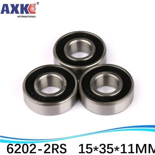 1pcs double Rubber sealing cover deep groove ball bearing 6202-2RS 15*35*11 mm