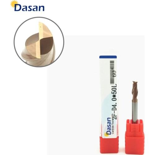 1pcs End Mill 2F 1mm 2mm 2.5mm 3mm 4mm 6mm 8mm 10mm 12mm HRC60 Solid Carbide Spiral Flat EndMills Lathe Milling Cutter Tool