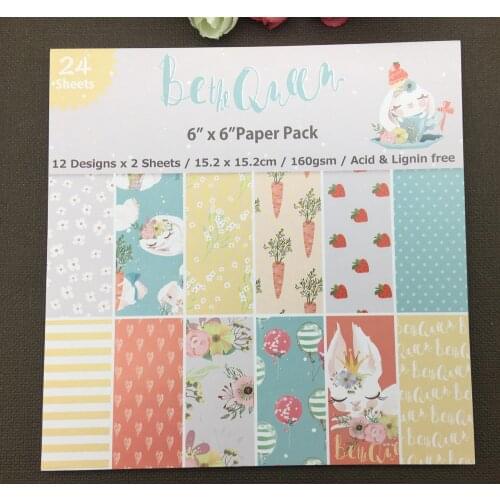 AlinaCraft 24 sheet 6"X6" be the queen Scrapbooking design patterned paper pack andmade craft paper craft Background pad
