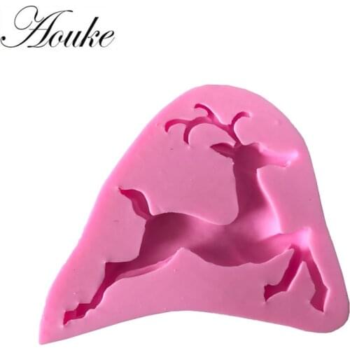 1PCS Deer Shape Food Grade Silicone Soap, Chocolate, Cake Silicone Cake Molds, Fondant Cake Decorate G031
