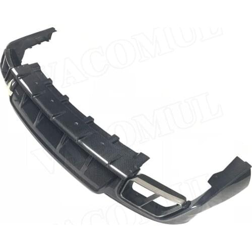 Carbon Fiber Rear Bumper Lip Diffuser Spoiler Fit For Maserati Levante 2016 2017 2018 2019 MS Style Rear Chin