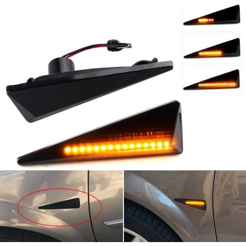 2 pcs Side Marker Turn Signal Indicator LED Dynamic Lights For Renault Espace MK4 Vel Satis Wind Avantime Megane Scenic MK2