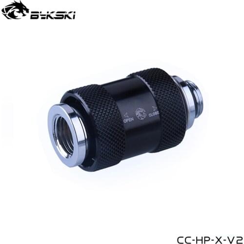 Bykski Water Valve,Male TO Female Cooling Loop Drain Valve,G1/4" ,Black,Silver,Red,Gold,Grey,White Drop Shipping,CC-HP-X-V2