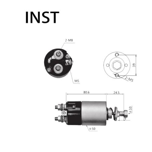 ELECTROMAGNETIC SWTICH SOLENOID FOR 12V 2.2KW 2120M-570OY 2120M-87OOY 9-82150-052-0 9-82150-071-0 23343-37502 23343-37503 23343