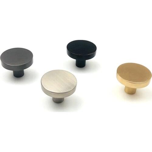 Round Brass Dresser Knobs Drawer Pulls Handles Cabinet Door Knob Handle Simple Gold Kitchen Hardware Pull Furniture Handles