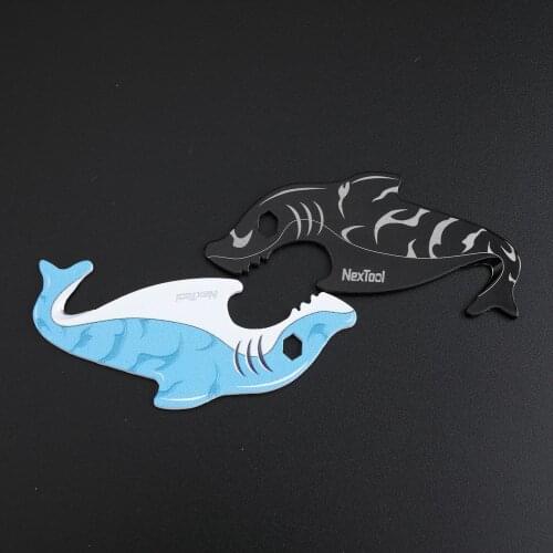 NEXTOOL Multi-function EDC Tool Mini Box Opener Cutter Sharks 2PCS Black and Blue