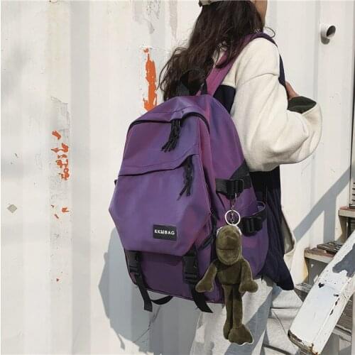 Purple Women Trendy Backpack Cool Female School Bags College Book Lady Laptop Backpack Fashion Girls Student Travel Bag