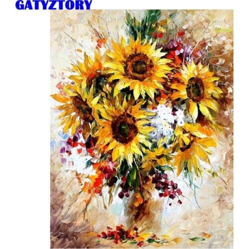 Frameless Colorful Flower Diy Digital Painting By Numbers Modern Wall Art Acrylic Picture Gift For Home Decoration 40x50cm