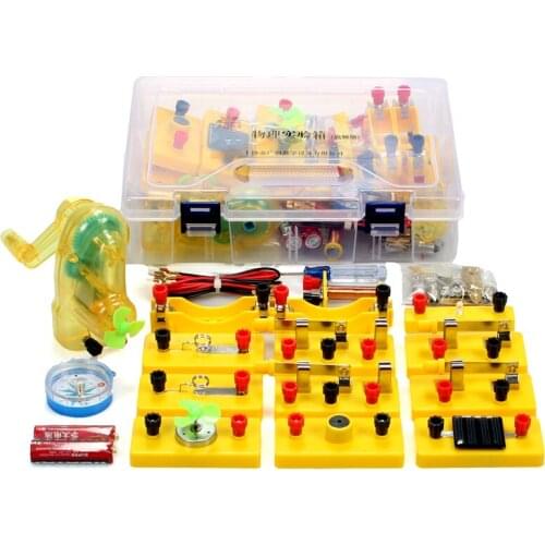 Science electrical experiment box electric circuit equipment teaching aids solar hand generator demonstrator