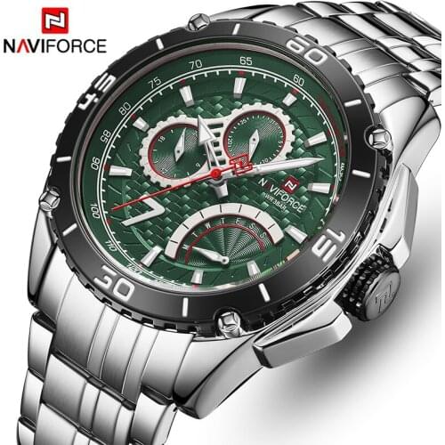NAVIFORCE Watch Men Luxury Brand Fashion Sport Quartz Mens Watches Stainless Steel Business Waterproof Clock Relogio Masculino