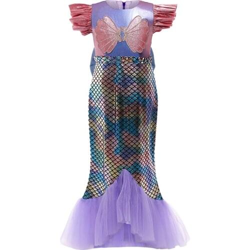 2020 New Mermaid Dress With Butterfly Princess Dress Kids Dress Kids Dress Dress