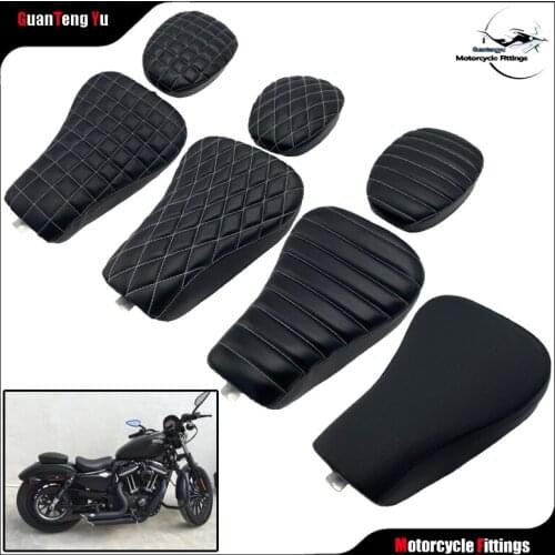 NEW PU leather motorcycle front cushion and rear cushion travel seat for Harley Sportster XL1200 72 48 XL883 883 2004-2019