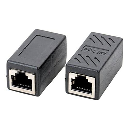 Female to Female Network LAN Connector Adapter Coupler Extender RJ45 Ethernet Cable Extension Converter Computer Connectors