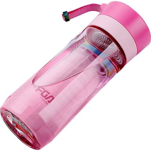 500ml Portable Seal Bottles Plastic Creative Student Sports Water Bottle Leak-proof With Tea Infuse Bike Outdoor Climbing