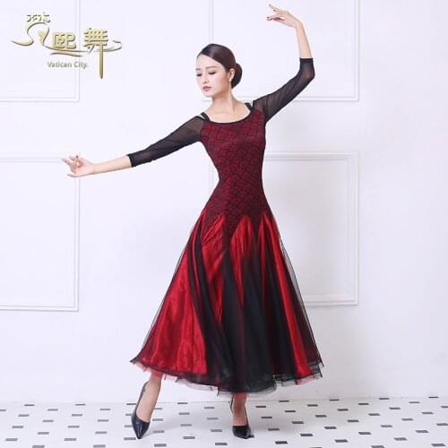 Ballroom Dance Dress Competition Costumes Dresses Standard Dance Dress For Women PerformanceDancewears S M L XL